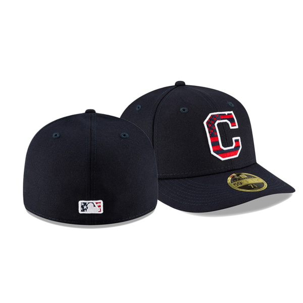 Cleveland Indians 2021 Independence Day Navy Low Profile 59FIFTY 4th Of July Hat