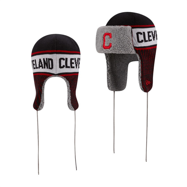 Cleveland Indians Knit Trapper Navy Hat