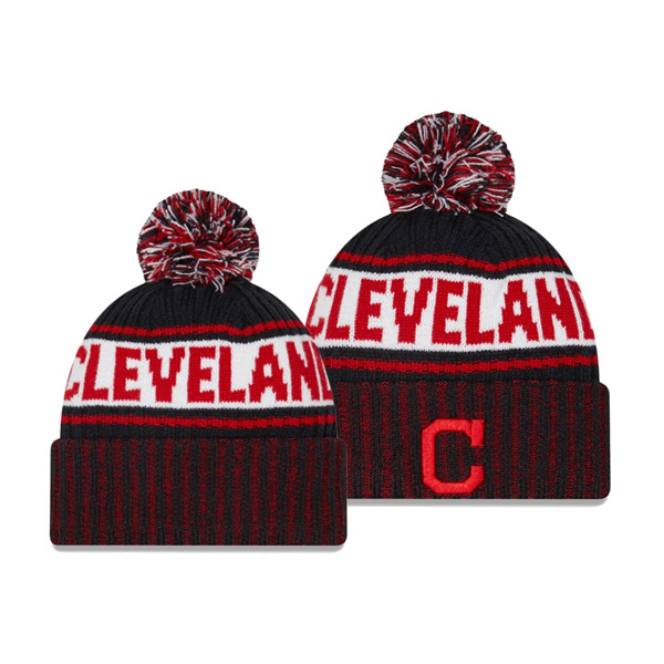 Cleveland Indians Marl Navy Cuffed Knit Hat