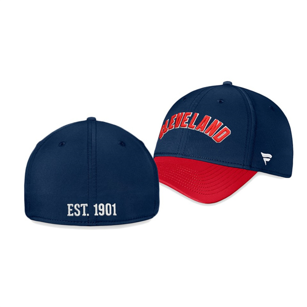 Cleveland Indians Core Flex Navy Red Fanatics Branded Hat