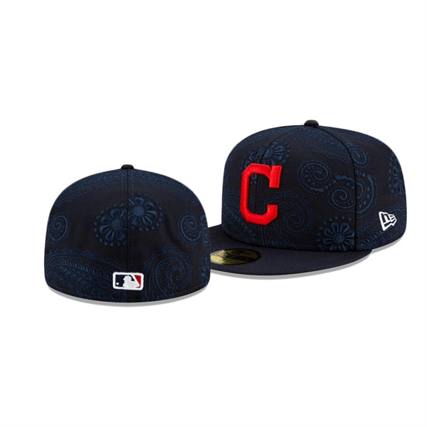 Cleveland Indians Swirl Navy 59FIFTY Fitted Hat