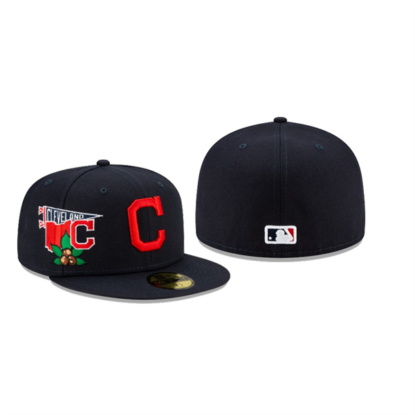 Men's Cleveland Indians City Patch Navy 59FIFTY Fitted Hat