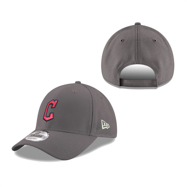 Men's Cleveland Guardians New Era Graphite 9FORTY Adjustable Hat