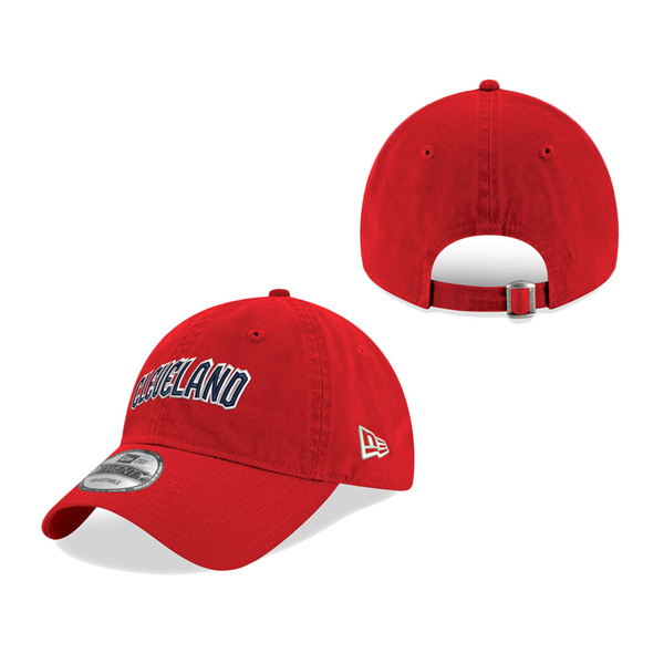 Men's Cleveland Guardians New Era Red 9TWENTY Adjustable Hat