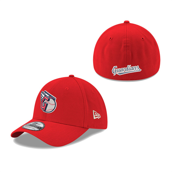 Men's Cleveland Guardians New Era Red Fastball 39THIRTY Flex Hat