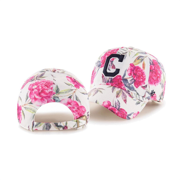 Women's Cleveland Indians Peony White Clean Up Hat