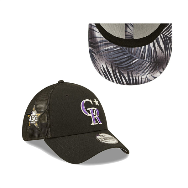 Colorado Rockies Black 2022 MLB All-Star Game Workout 39THIRTY Flex Hat