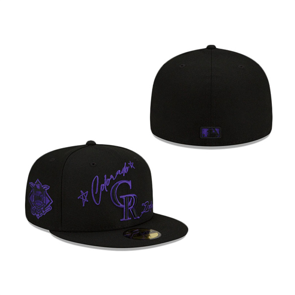 Colorado Rockies Cursive 59FIFTY Fitted Hat