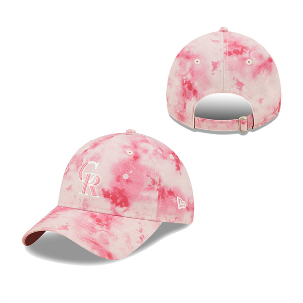 Girls Youth Colorado Rockies New Era Pink 2022 Mother's Day 9TWENTY Adjustable Hat