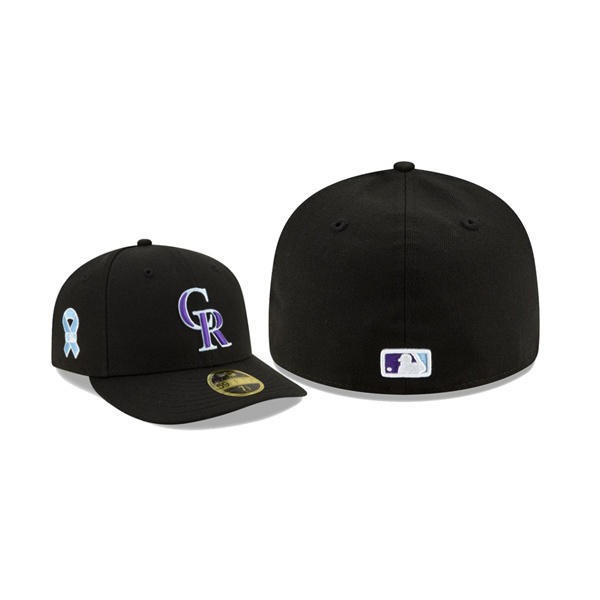 Men's Colorado Rockies 2021 Father's Day Black On-Field Low Profile 59FIFTY Fitted Hat