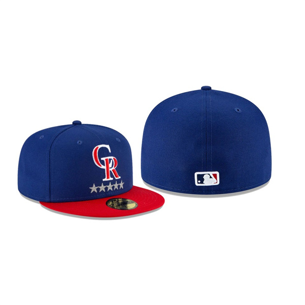 Men's Colorado Rockies Team Red White Blue Royal 59FIFTY Fitted Hat