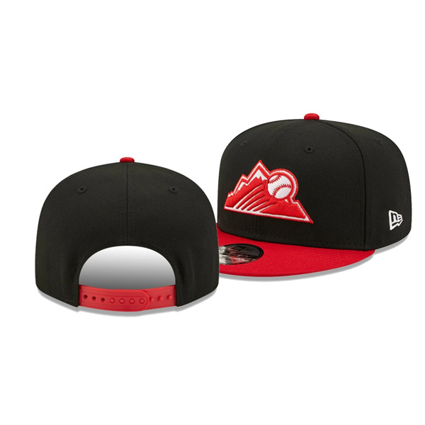 Colorado Rockies Color Pack Black Scarlet 2-Tone 9FIFTY Snapback Hat