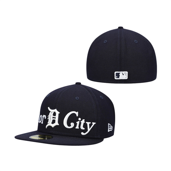 Detroit Tigers City Nickname 59FIFTY Fitted Cap Navy