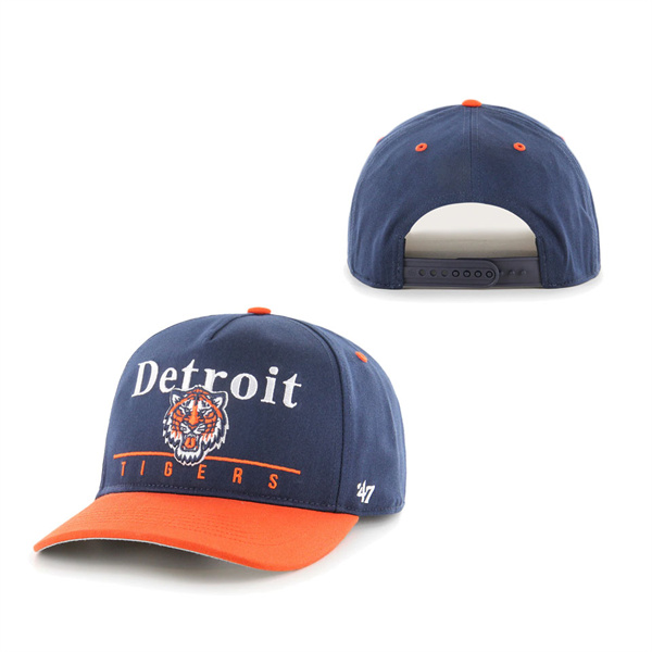 Detroit Tigers '47 Retro Super Hitch Snapback Hat Navy Orange