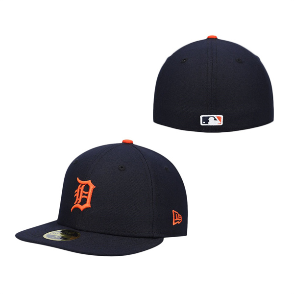 Detroit Tigers New Era Authentic Collection On-Field Road Low Profile 59FIFTY Fitted Hat Navy