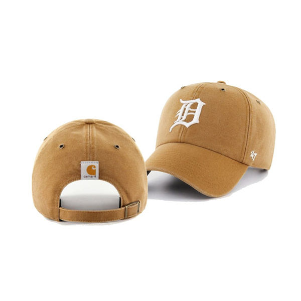 Men's Detroit Tigers Carhartt X 47 Brand Khaki Clean Up Hat