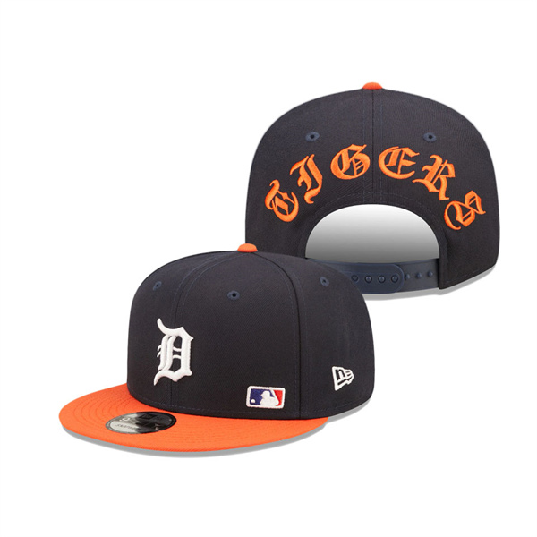 Detroit Tigers Navy Blackletter Arch 9FIFTY Snapback Hat