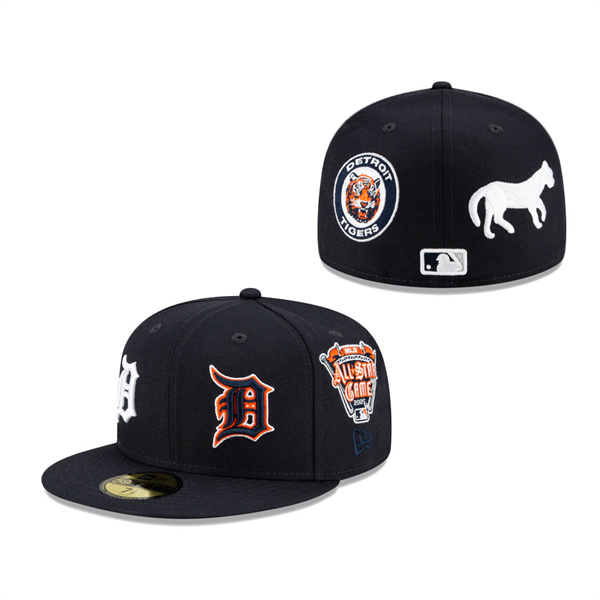 Detroit Tigers New Era Patch Pride 59FIFTY Fitted Hat Navy