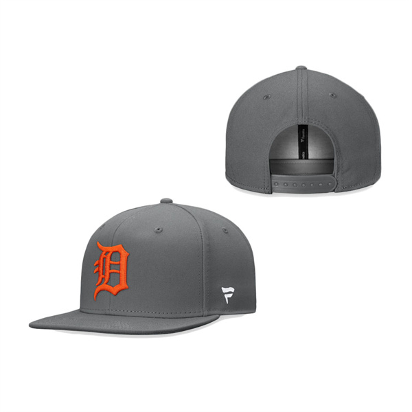 Detroit Tigers Fanatics Branded Snapback Hat Graphite