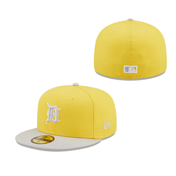 Men's Detroit Tigers New Era Yellow Gray Spring Color Pack Two-Tone 59FIFTY Fitted Hat