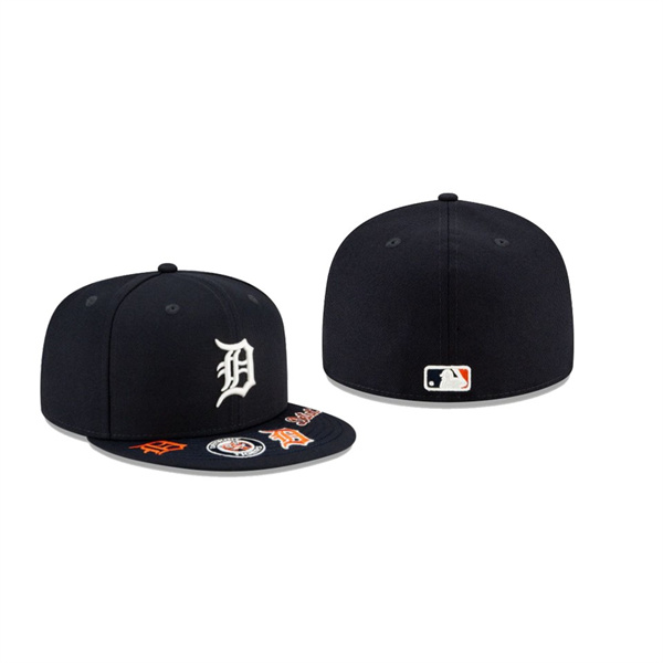 Men's Detroit Tigers Visor Hit Black 59FIFTY Fitted Hat