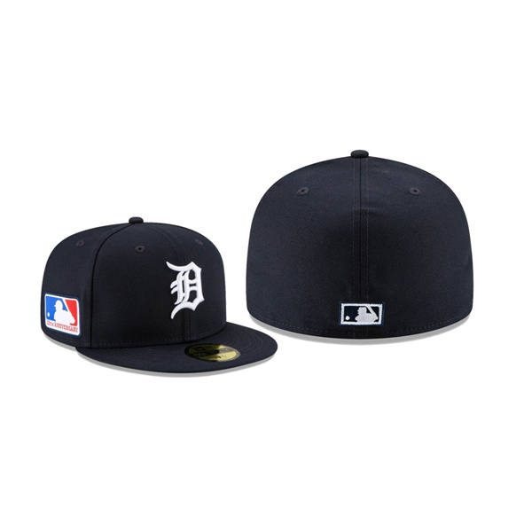 Men's Detroit Tigers 100th Anniversary Patch Navy 59FIFTY Fitted Hat