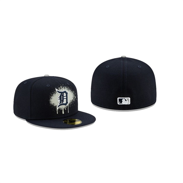 Men's Detroit Tigers Drip Front Navy 59FIFTY Fitted Hat