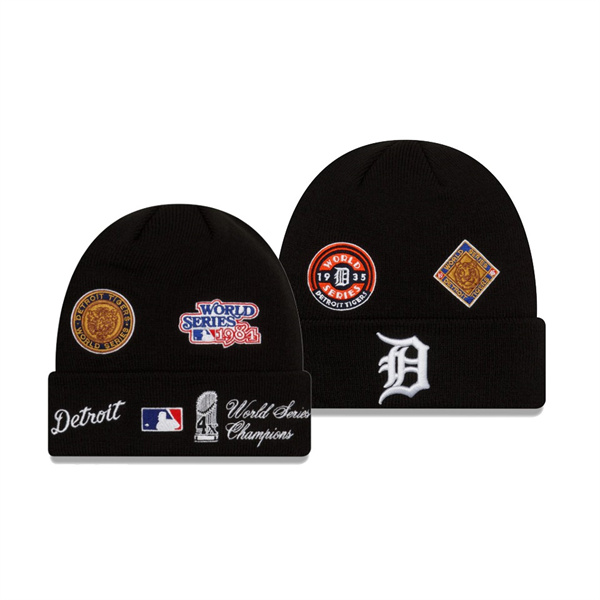 Detroit Tigers Champions Black Cuffed Knit Hat