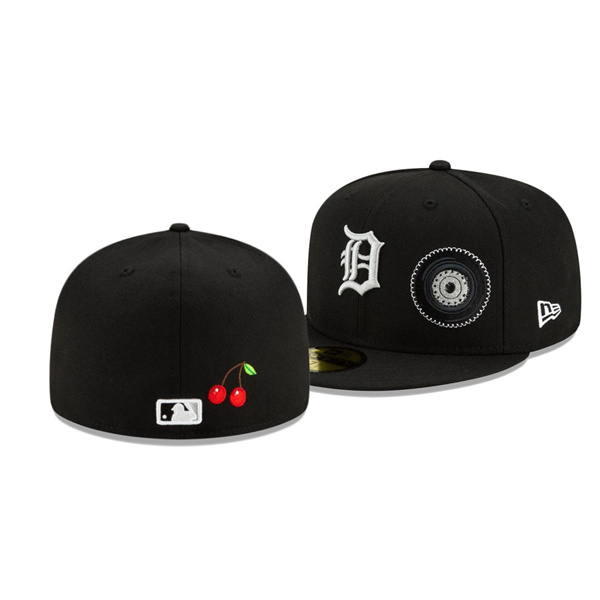 Detroit Tigers City Sky Black Blue Undervisor 59FIFTY Fitted Hat
