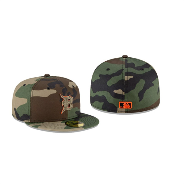 Men's Detroit Tigers Forest Pop Camo Green 59FIFTY Fitted Hat
