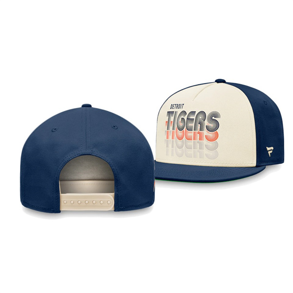 Detroit Tigers True Classic Cream Navy Gradient Snapback Hat