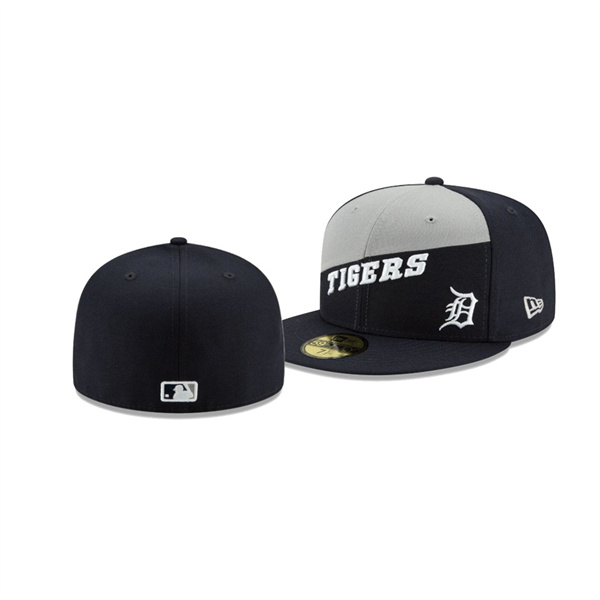 Men's Detroit Tigers Color Split Gray Black 59FIFTY Fitted Hat