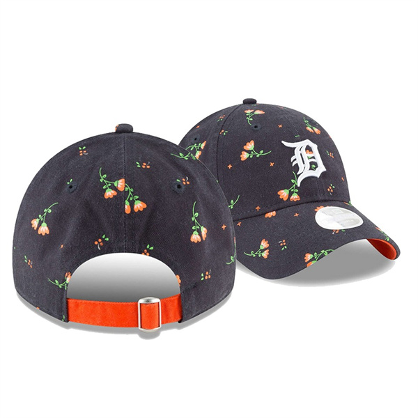 Women's Tigers Blossom Navy 9TWENTY Adjustable New Era Hat
