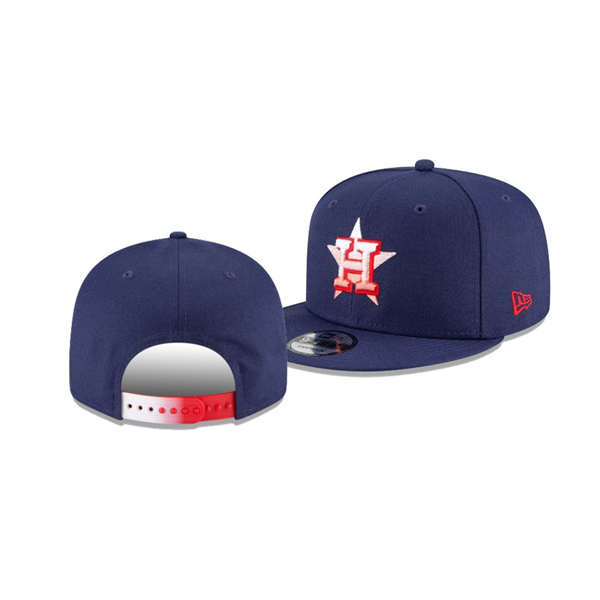 Men's Houston Astros Americana Fade Navy Snapback Hat