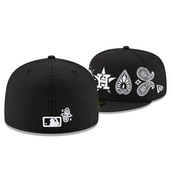 Houston Astros Paisley Elements Black 59FITY Fitted Hat