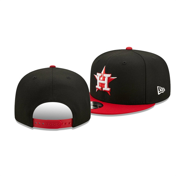 Houston Astros Color Pack Black Scarlet 2-Tone 9FIFTY Snapback Hat