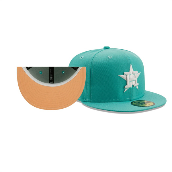 Houston Astros 50th Anniversary Mint Peach Undervisor 59FIFTY Hat