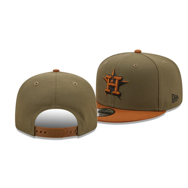 Houston Astros Color Pack Olive Brown 2-Tone 9FIFTY Snapback Hat