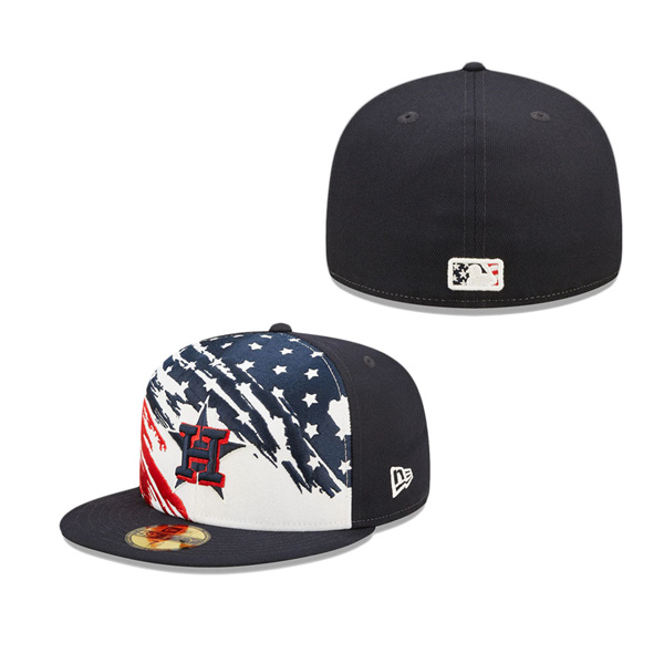 Houston Astros Navy 2022 4th Of July Stars Stripes On-Field 59FIFTY Fitted Hat