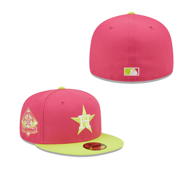 Houston Astros Pink 25th Anniversary Beetroot Cyber 59FIFTY Fitted Hat