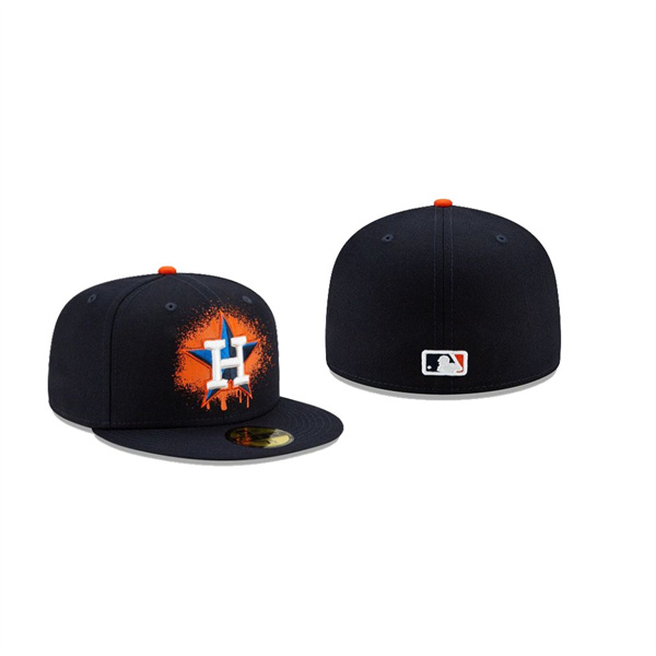 Men's Houston Astros Drip Front Navy 59FIFTY Fitted Hat