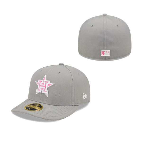 Men's Houston Astros New Era Gray 2022 Mother's Day On-Field Low Profile 59FIFTY Fitted Hat