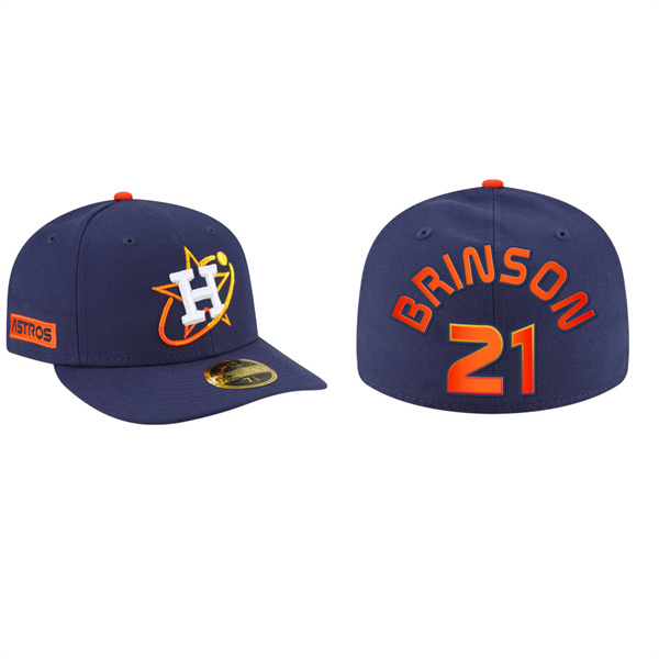 Men's Houston Astros Lewis Brinson Navy 2022 City Connect Fitted Hat