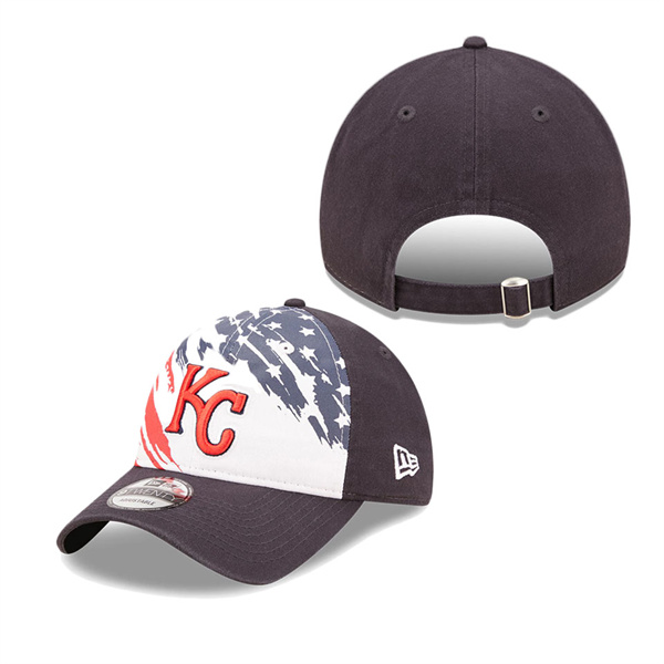 Kansas City Royals Navy 2022 4th Of July Stars Stripes 9TWENTY Adjustable Hat