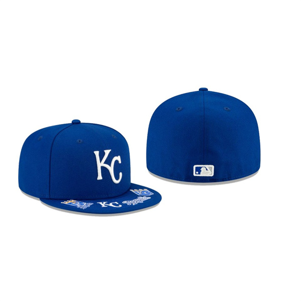 Men's Kansas City Royals Visor Hit Blue 59FIFTY Fitted Hat