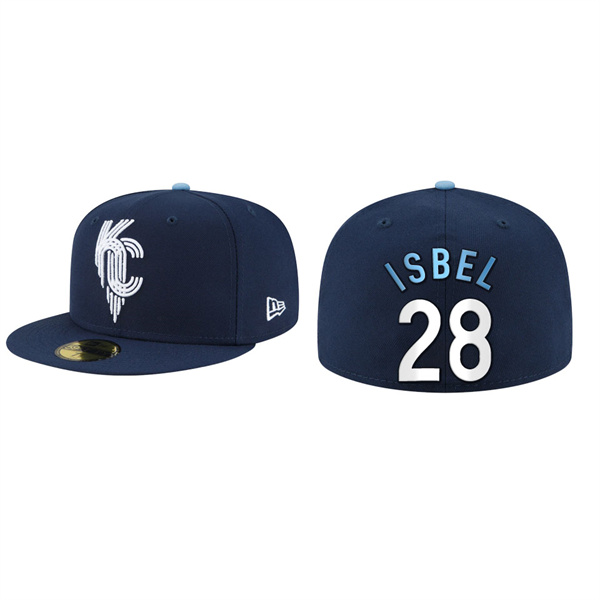 Men's Kansas City Royals Kyle Isbel Navy 2022 City Connect Fitted Hat