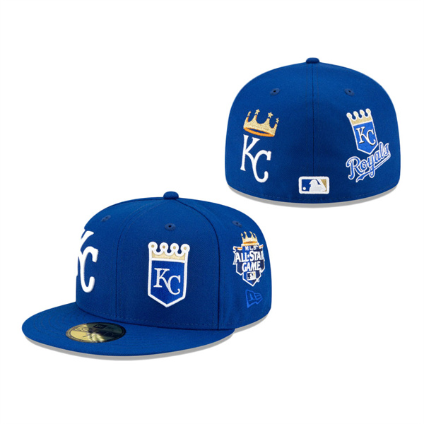 Kansas City Royals New Era Patch Pride 59FIFTY Fitted Hat Royal