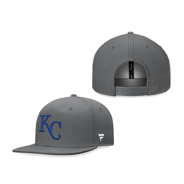 Kansas City Royals Fanatics Branded Snapback Hat Graphite