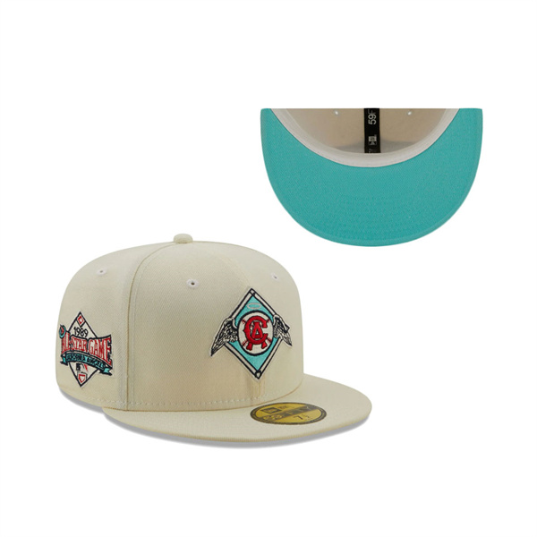 California Angels 1989 All-Star Game Chrome Alternate Undervisor 59FIFTY Fitted Hat Cream