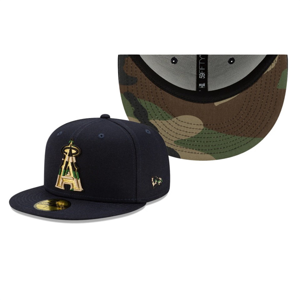 Men's Angels Pop Camo Undervisor Navy 59FIFTY Fitted Hat